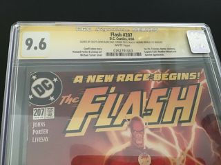 DC Flash 207 CGC 9.  6 SS SIGNED By Michael Turner AND Geoff Johns RARE 2
