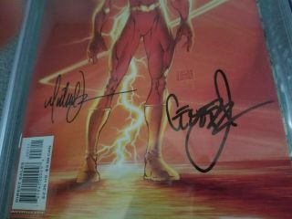 DC Flash 207 CGC 9.  6 SS SIGNED By Michael Turner AND Geoff Johns RARE 3