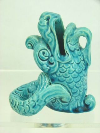 A Rare Burmantofts Sea Serpent Arts And Crafts Miniature Grotesque Figure