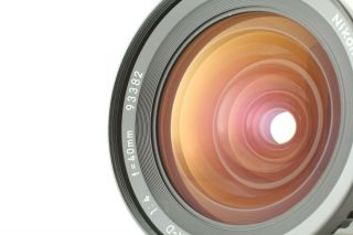 ◆Rare MINT◆Nikon Nikkor D 40mm f4 Lens w/ Hood for Zenza Bronica S2 S2A EC Japan 3