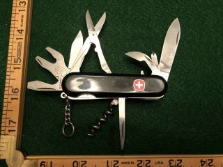 Retired Wenger Delemont Swiss Army Knife Black Nomad - Multi Tool Rare