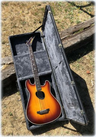 Vintage Rare Kramer Ferrington Acoustic Electric Bass W/ Hard Case