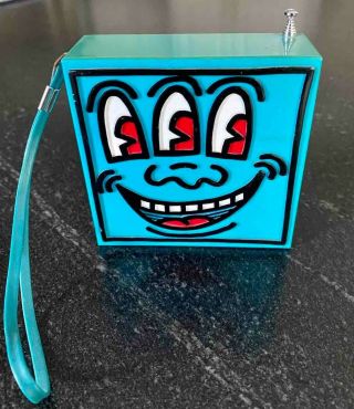 Rare Keith Haring Am Fm Radio.  Vintage 1985.  Pop Shop Three Eyed Face.
