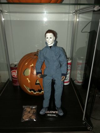 Custom 1/6 Scale Michael Myers Figure Metal Knife Halloween Stand Extra Hands