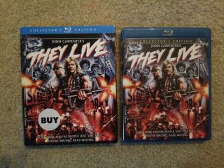 They Live (1988) - Scream Factory Blu Ray - W/ Rare Oop Slipcover