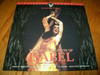 The Reincarnation Of Isabel Laserdisc Ld Widescreen Format Very Rare Subtitled