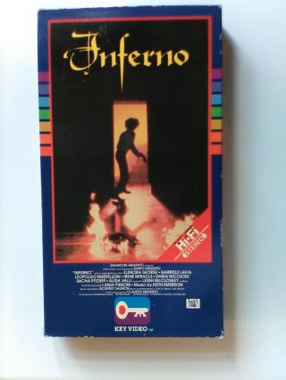 Inferno Vhs Dario Argento Key Video 1985 Rare & Collectible