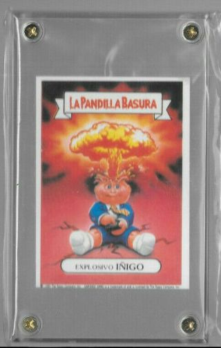 Rare 1985 Garbage Pail Kids La Pandilla Basura Adam Bomb Spanish Vending Card