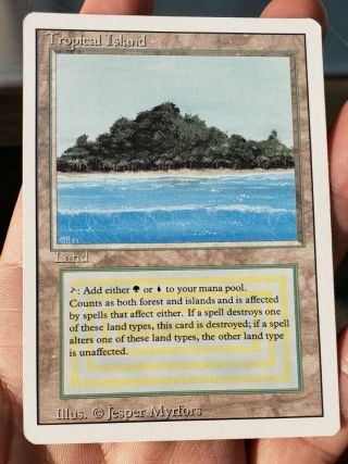 Vintage Magic | NM/MINT MTG Revised Tropical Island, 2