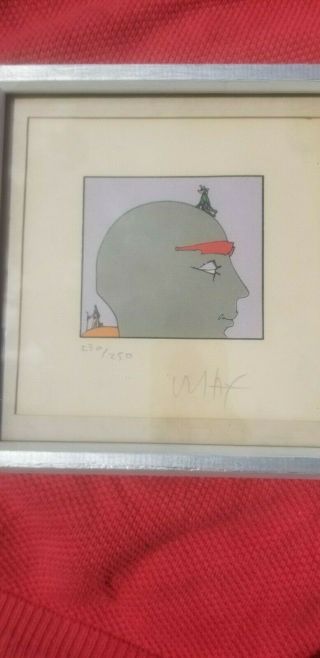 Very Rare,  Peter Max Limited Edition Lithograph - Sitting On Top
