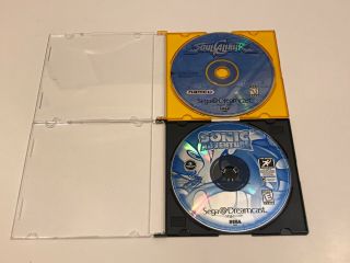 Sonic Adventure & Soul Calibur Sega Dreamcast Loose Discs Only Rare