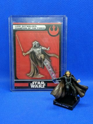 Star Wars Miniatures Luke Skywalker Champion Of The Force Figure Very Rare 11
