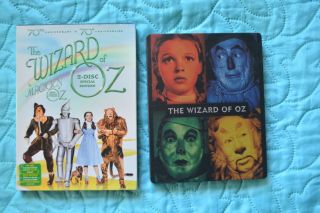 The Wizard Of Oz Rare Blu - Ray Steelbook Plus 70th Anniversary 2 - Disc Dvd,  Cover
