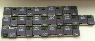 Intel A80386DX - 20,  387 FPU,  on very rare adapter SBC387MX25,  Vintage CPU,  GOLD 2