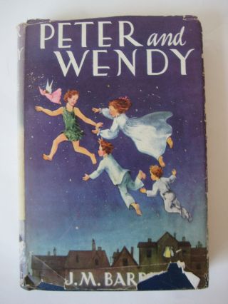 Vtg Peter And Wendy Book J M Barrie Pan Disney Hb Grosset & Dunlap 1911 Rare Dj