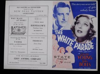 The White Parade 1934 Loretta Young John Boles Rare Herald