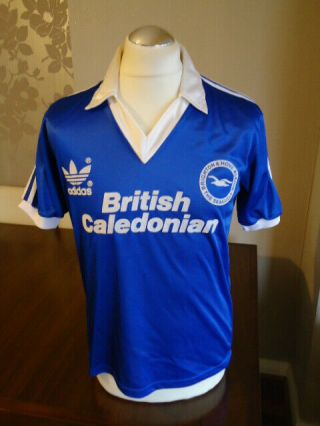 Brighton & Hove Albion 1980 Adidas Home Shirt Med Large Near Rare