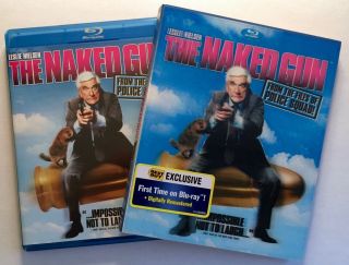 The Naked Gun Blu - Ray Oop W Rare Lenticular Slipcover Best Buy Excl Police Squad