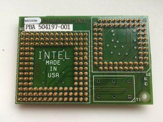 Intel A80386dx - 25,  387 Fpu,  On Very Rare Adapter Sbc387mx25,  Vintage Cpu,  Gold