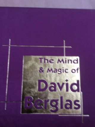 The Mind & Magic of David Berglas by David Britland and David Berglas VGC RARE 2