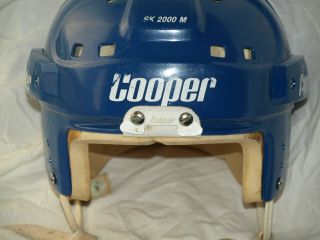 Rare Vintage Cooper Sk2000 Medium Blue Hockey Goalie Helmet Sk 2000 M