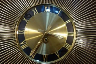 Rare Rensie Vintage Starburst Mid Century Atomic Wind Up Clock Germany 2