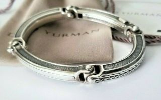 David Yurman Rare Sterling Silver Bolt Link Bracelet 72 Grams Stunning $750
