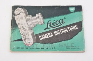 Good Leica Iiif Instructions Book,  Complete,  Rare