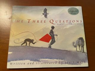 Rare Signed Autograph Jon J Muth The Three Questions Based On A Book Leo Tolstoy