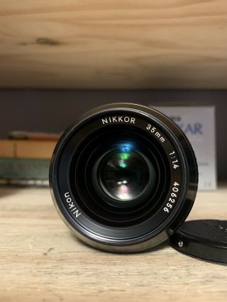 Rare NIKON Nikkor 35mm F/1.  4 Ai Wide Angle MF Lens 2