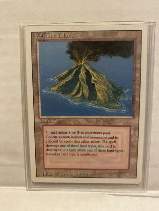 Volcanic Island 1994 Magic The Gathering - Revised Rare Dual Land 1