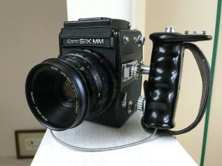" Rare S Lens " 【n,  W/ Grip】 Kowa Six Mm Camera Black S 85mm F2.  8 From Japan