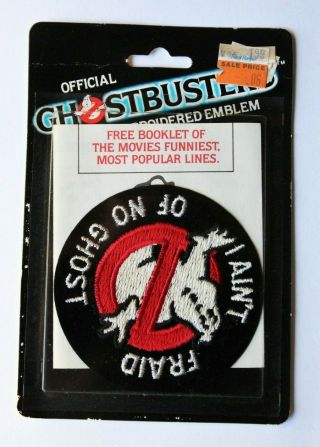 Vtg 1984 Ghostbusters Iron - On Embroidered Emblem Patch Mip Ain 