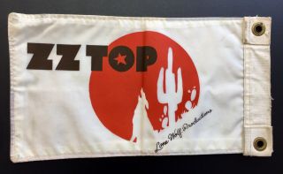 Zz Top Vintage Lone Wolf Productions Promo Flag 1970s Rare Texas State Flag