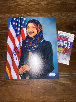 Rare Ilhan Omar Signed 8x10 Photo Minnesota Congress Democrat Proof,  Jsa Cert