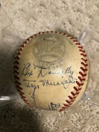 Rare 1944 St.  Louis Cardinals Team Signed Baseball Stan Musial Pepper Martin