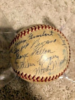 Rare 1944 St.  Louis Cardinals Team Signed Baseball Stan Musial Pepper Martin 2