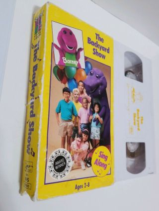 RARE Barney The Backyard Show and Walk Around The Block VHS Tapes W/Sleeve Cover 3