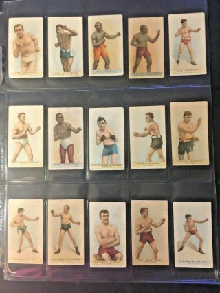 Rare 1911 W.  D & H.  O.  Wills Scissors Boxing Set (46) Cards Jack Johnson