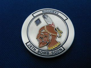 Rare Dyess Air Force Base,  28th Bomb Squadron " Mohawks " Challenge Coin Usaf