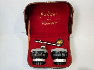 Vintage Kaligar Auxiliary Lens Set For Polaroid 100 Series Camera Rare Complete