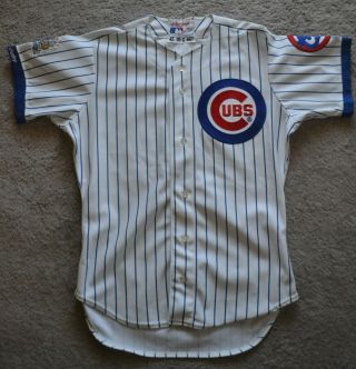 1990 Chicago Cubs Joe Kraemer Game Worn Jersey All Star Patch Rare Lelands
