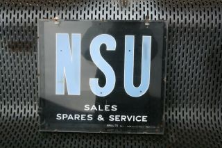 Vintage Rare Nsu Dealer Showroom Sign