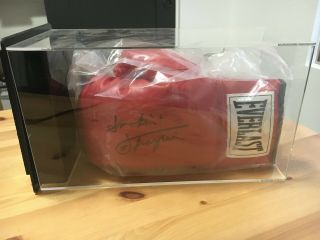 Smokin Joe Frazier Signed Auto Everlast Boxing Glove Steiner W/ Case Rare