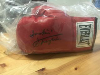 Smokin Joe Frazier Signed Auto Everlast Boxing Glove Steiner w/ Case RARE 2