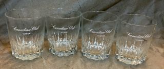 Canadian Club Whisky Glasses Rare Set Of Four (4) Vintage