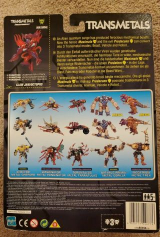 Transformers Beast Wars Biocombat Transmetals Claw Jaw w/ VHS tape MOC 3