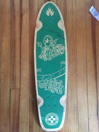Rare Signed Jeff Grosso Black Label Emergency Skateboard Deck