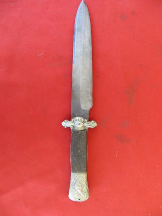 Rare HENRY BOOTH Civil War Era Knife H.  C Eagle Snake Silver Handle LOOK 1619 2
