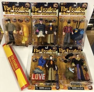Mcfarlane Toys The Beatles Yellow Submarine Figures Complete Set Of 5,  Poster